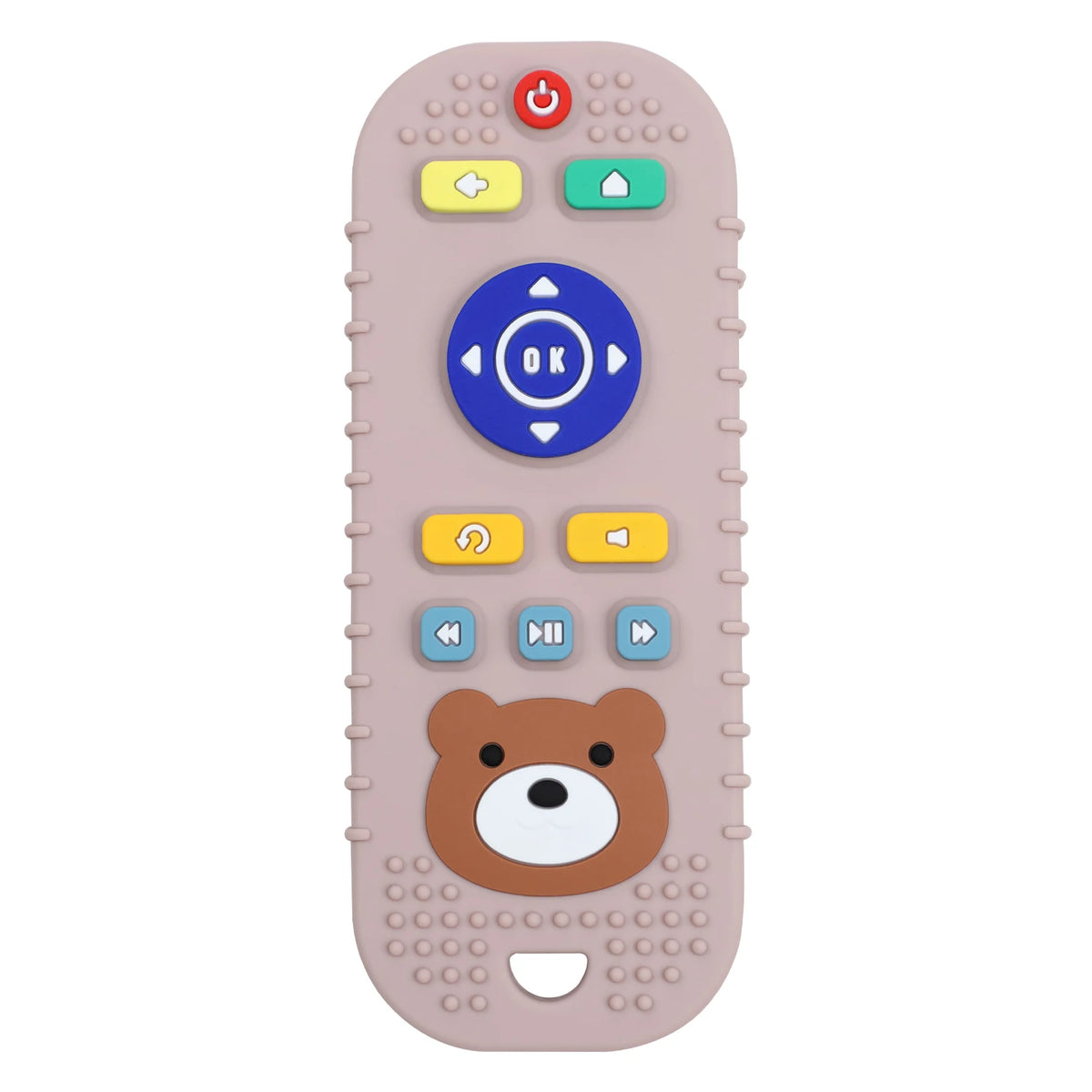 Cute Bear Silicone Teether Toy with Remote Control Design