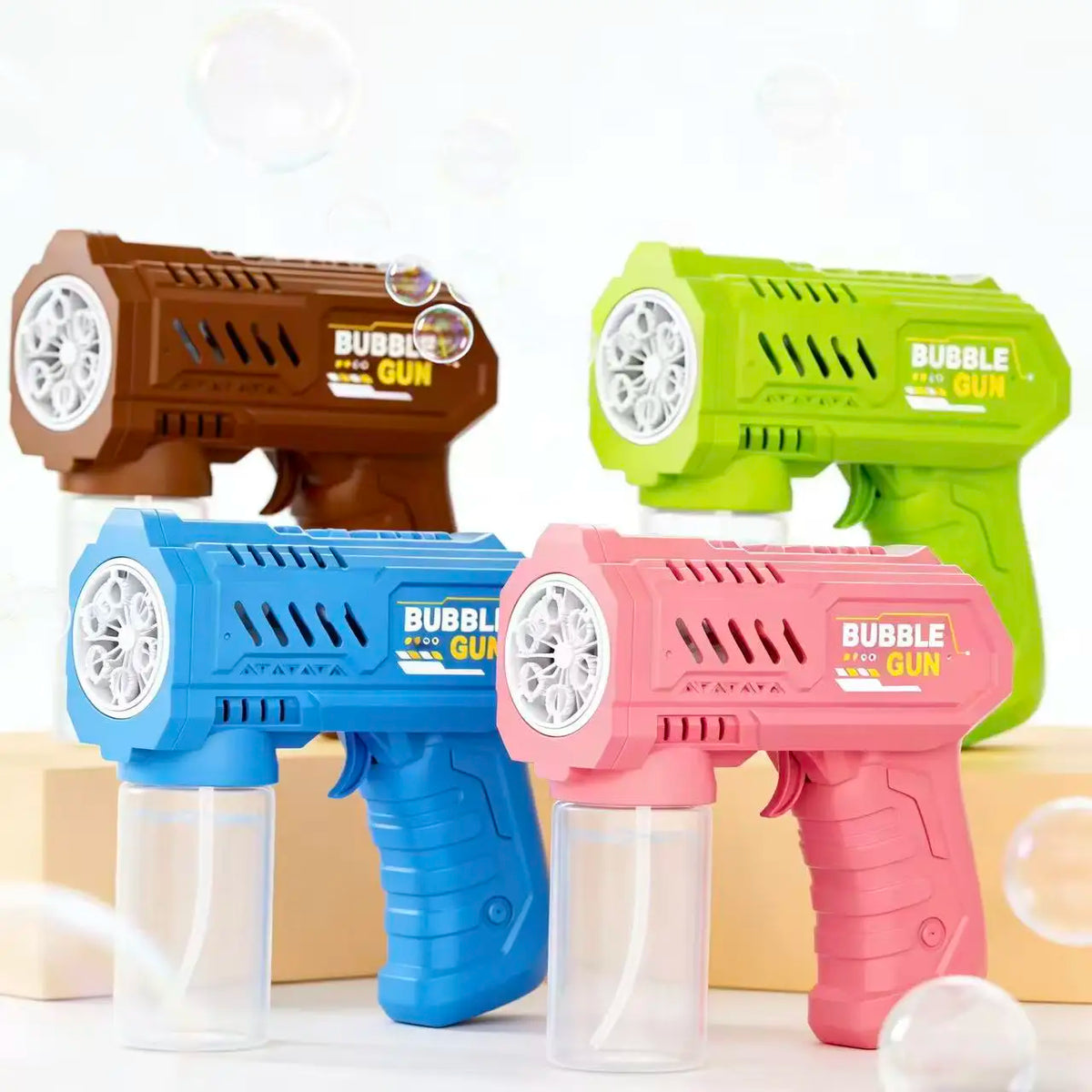 Automatic Bubble Gun with Lights for Kids