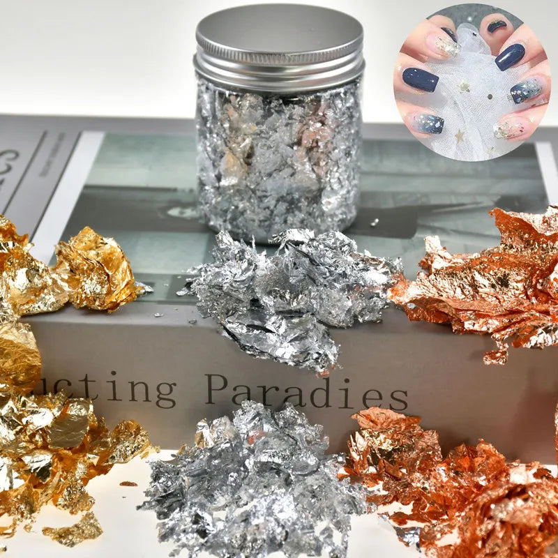 Metallic Foil Flakes for Crafts, Nail Art & DIY Projects