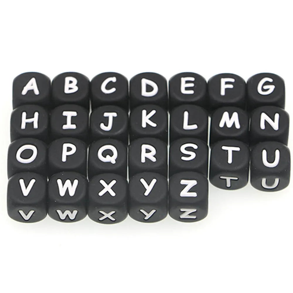 Silicone Letter Beads for DIY Bracelets and Jewelry Making