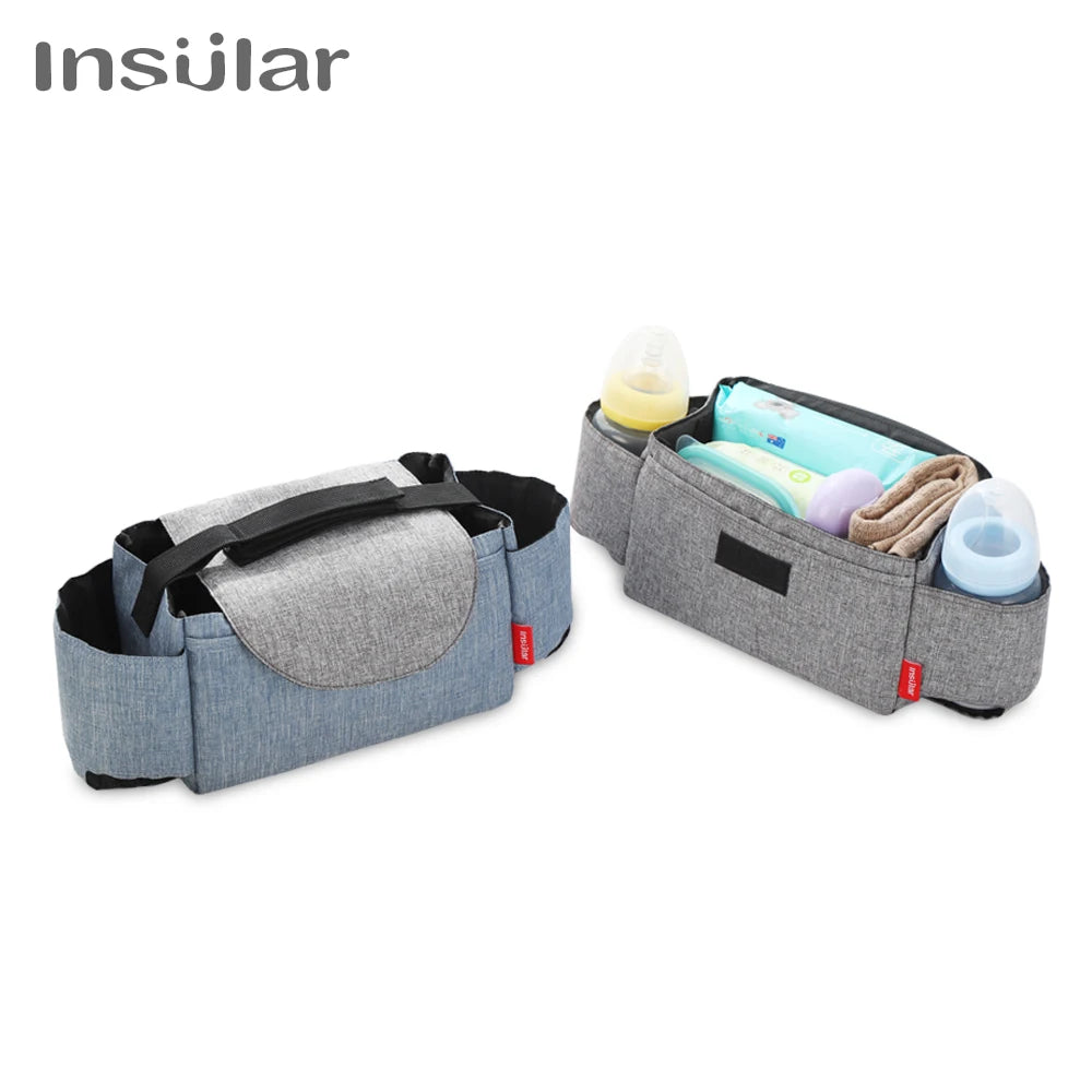 Insulated Diaper Bag with Thermal Bottle Pouch