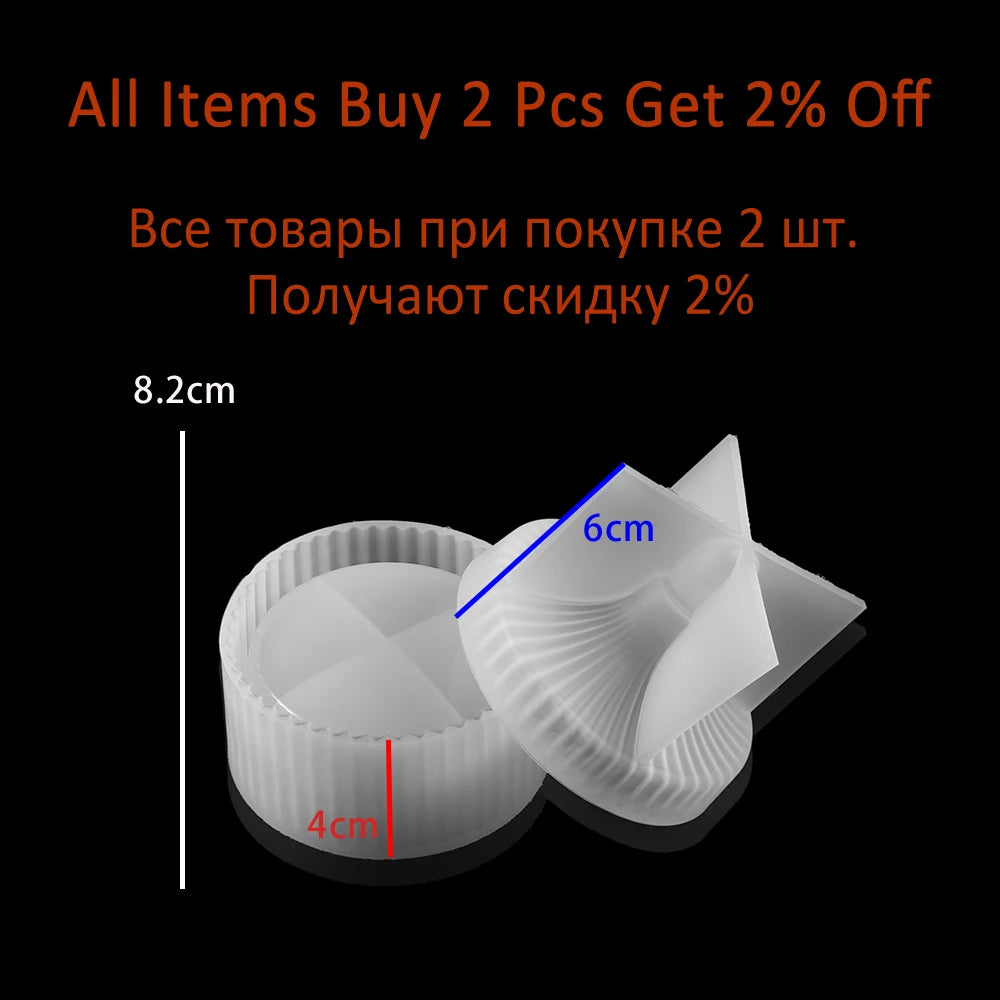 Striped Storage Box Silicone Mold for Resin Jewelry Making