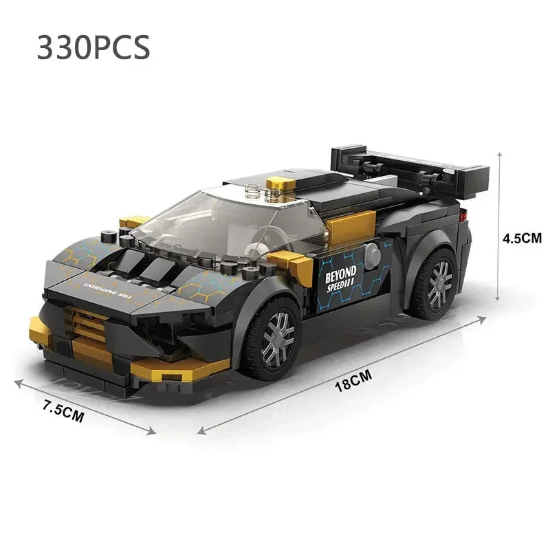 Supercar Model Building Block Kit