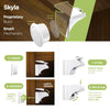 White Skyla proprietary build magnetic key smart mechanism cabinet and drawer safety lock installation and usage guide