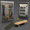 Wooden Finger Skateboard with Professional Trucks
