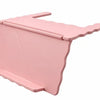 A pink foldable Mahjong card holder with a non-slip stand.