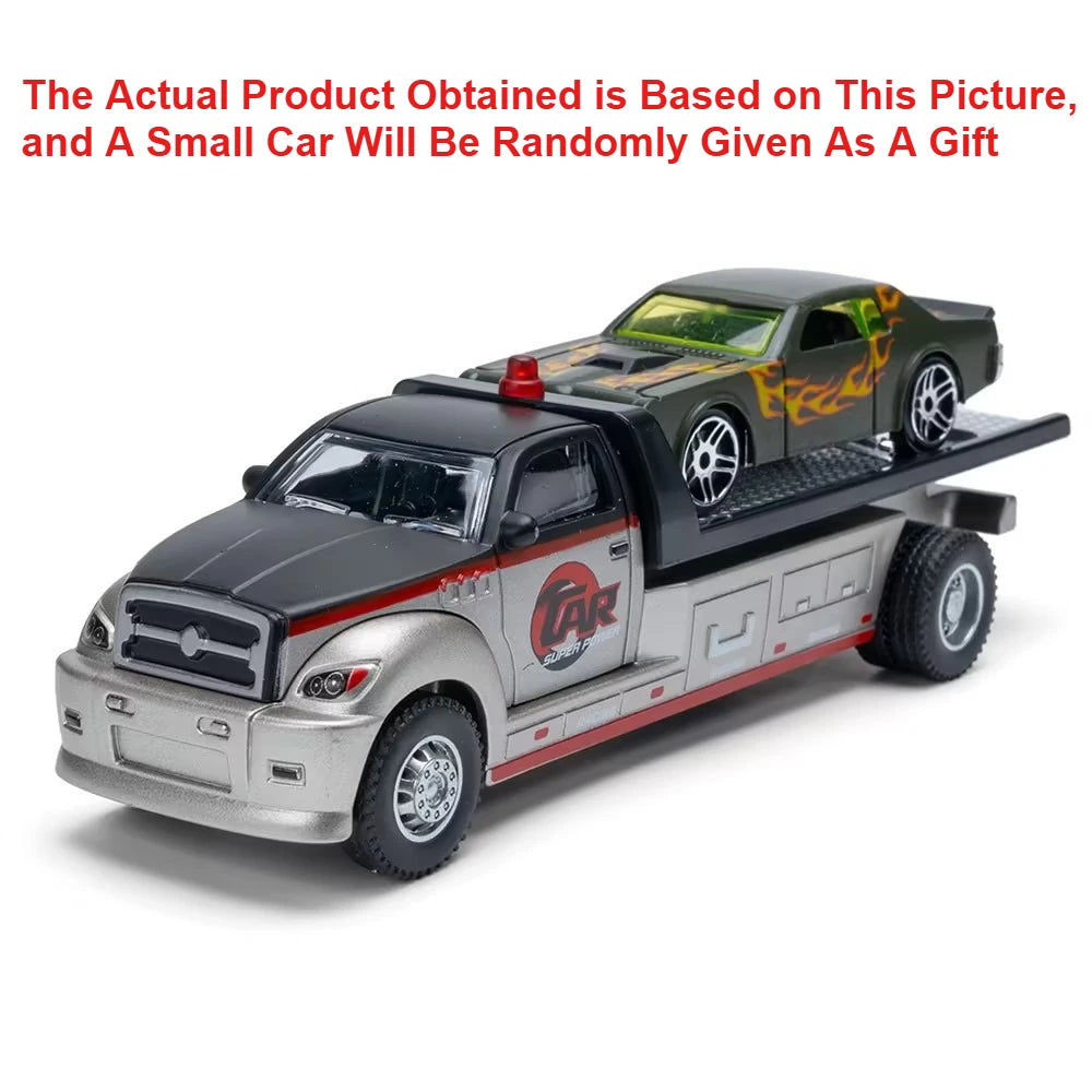 Diecast Metal Container Truck with Trailer – Pull-Back Action
