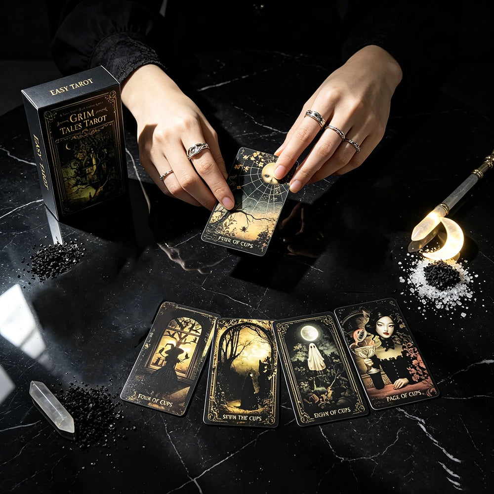 Grim Tales Tarot Deck – Vintage Gothic Grimm-Inspired Cards