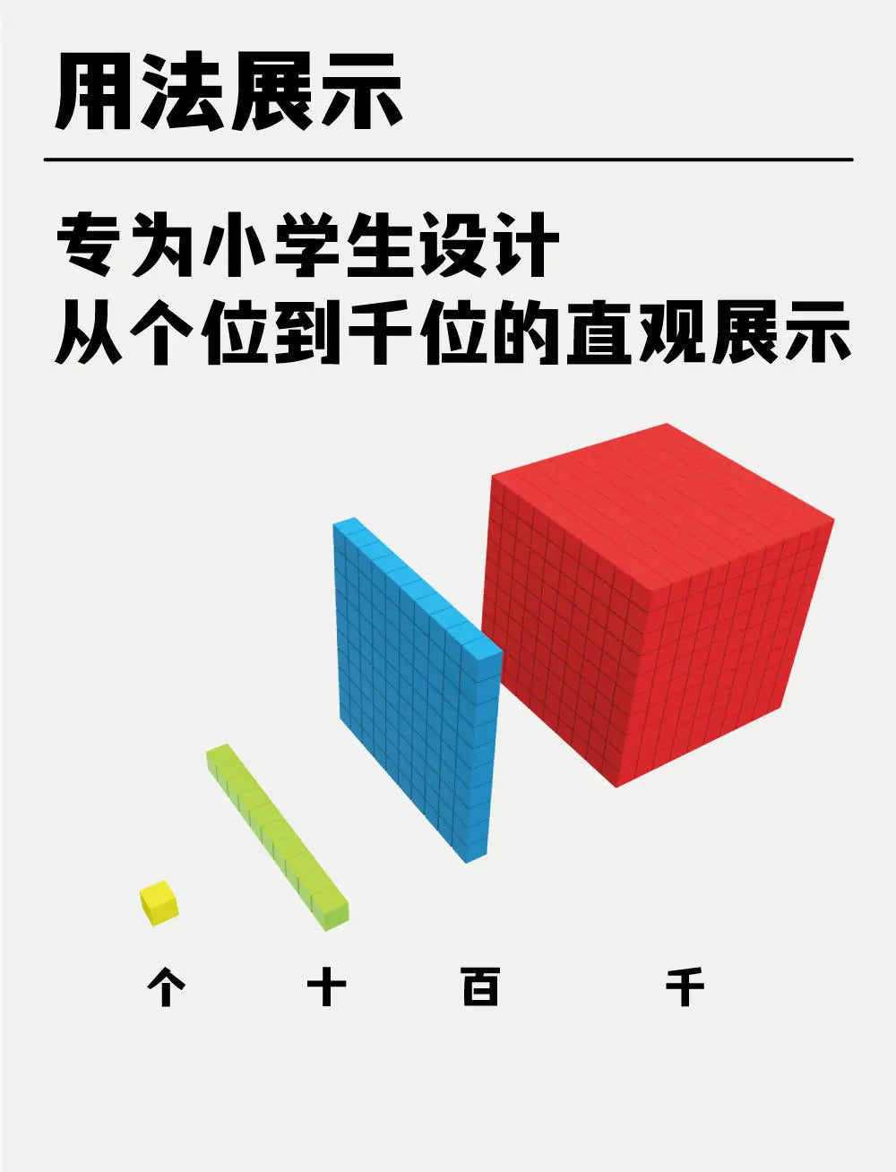 Colorful Base Ten Blocks Set for Math Learning