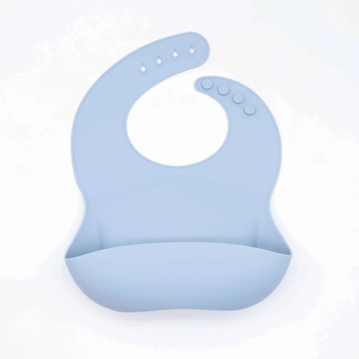 Adjustable Silicone Baby Bib with Food Catcher Pocket