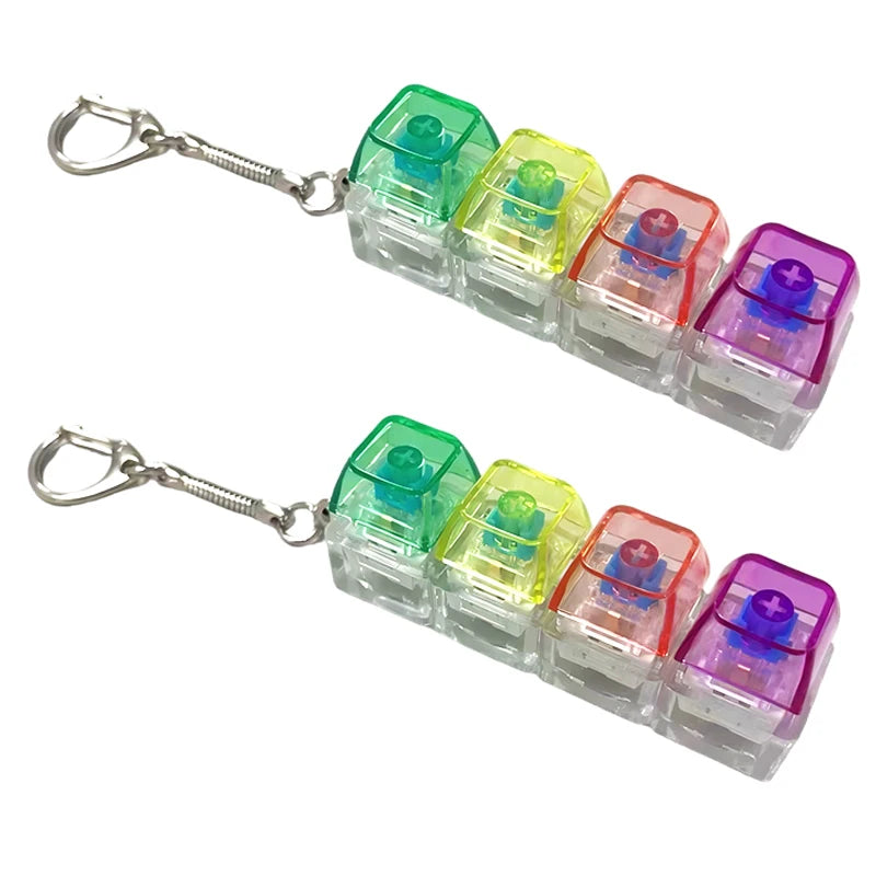 LED Crystal Keyboard Keychain Fidget Toy