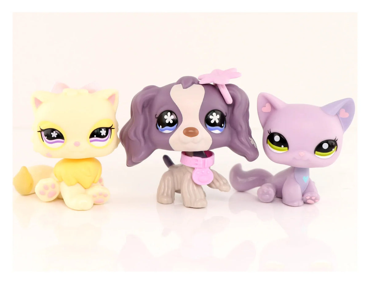 Realistic Mini Animal Figurine Set - Dogs, Cats & Fox