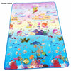 A colorful foam play mat featuring various sea animals and ocean themes for baby crawlers.