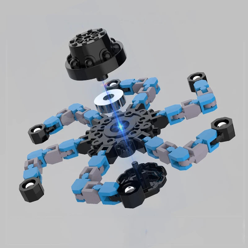 Deformable Metal Fidget Spinner Robot Toy