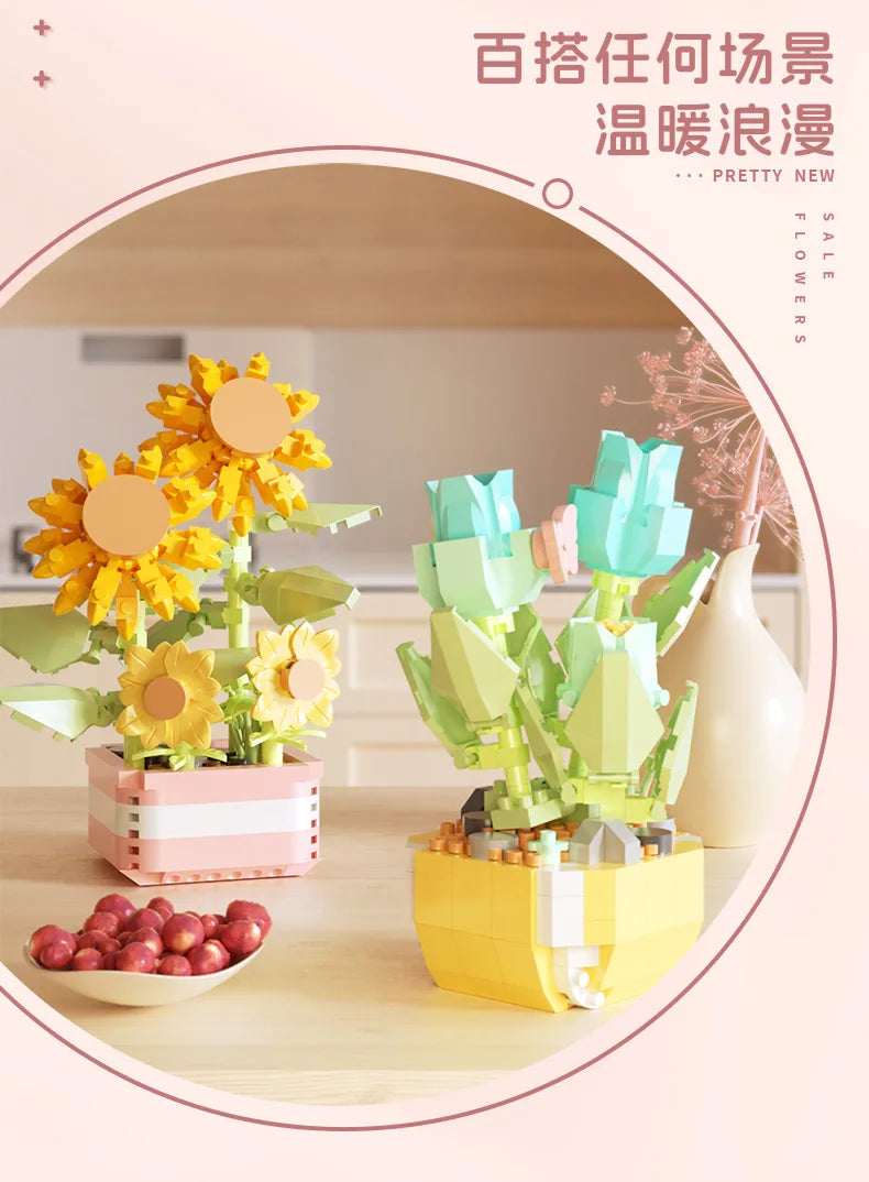 Everlasting Flower Bonsai Building Blocks Set