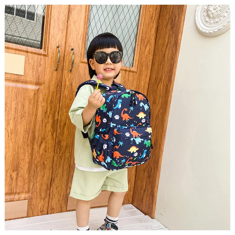 Dinosaur Print Kids Backpack for Kindergarten & School