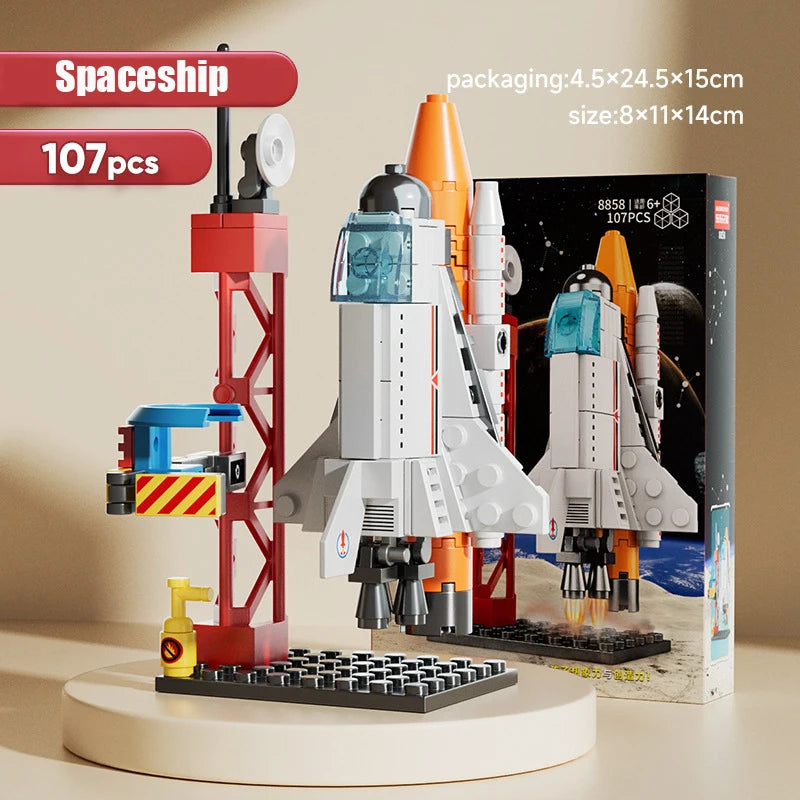 A set of police helicopter and SWAT carrier vehicle building blocks featuring a red tower and white aircraft model.