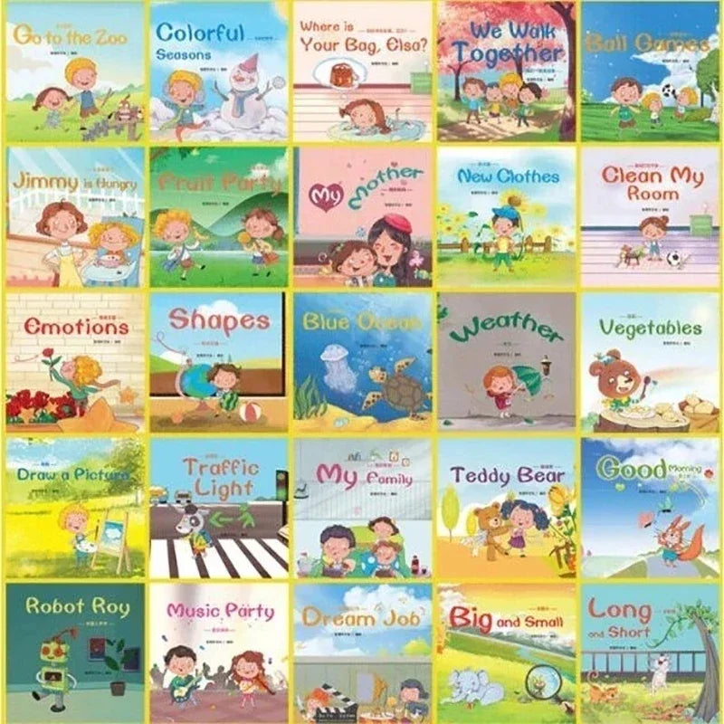 60-Book Set of English Learning Picture Books for Early Readers