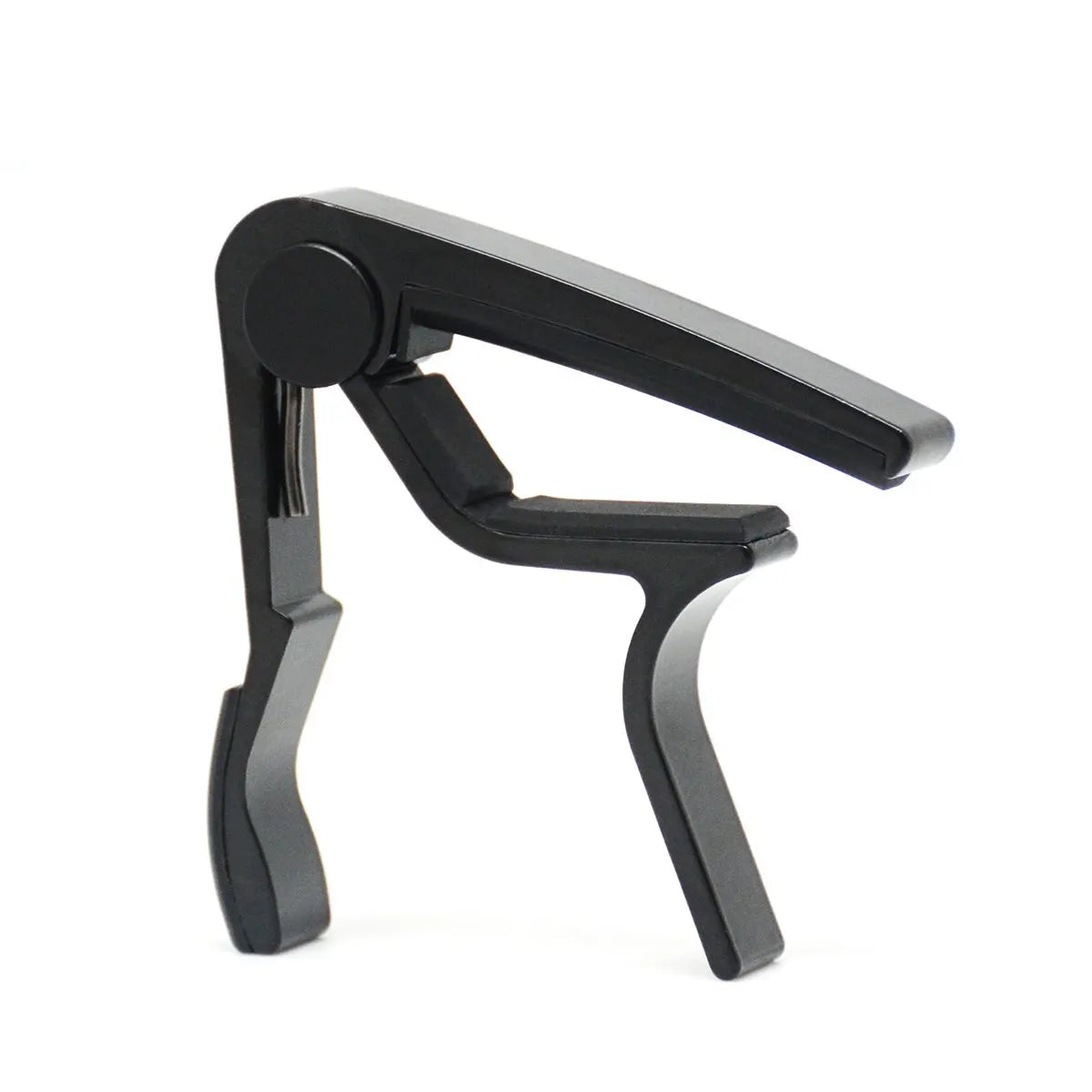 Serre-câble de guitare noir réglable pour instruments acoustiques et électriques.