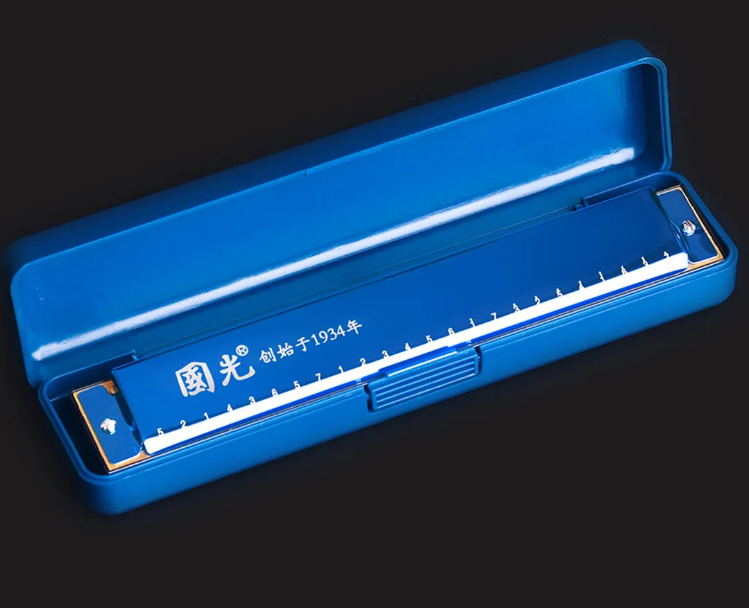 24-Hole Tremolo Harmonica in C with Carrying Case