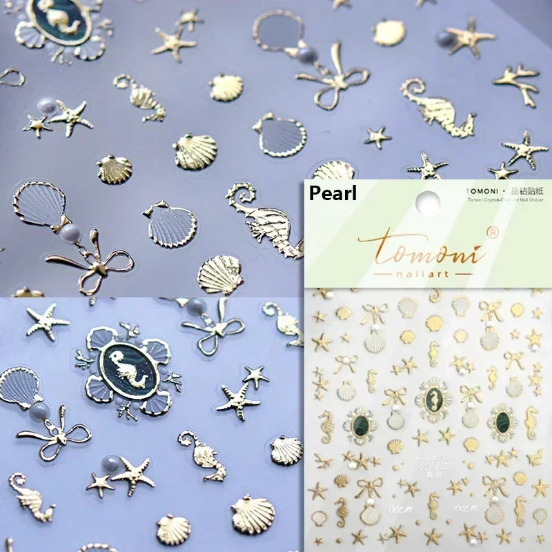 Ocean-Inspired Nail Art Sticker Set
