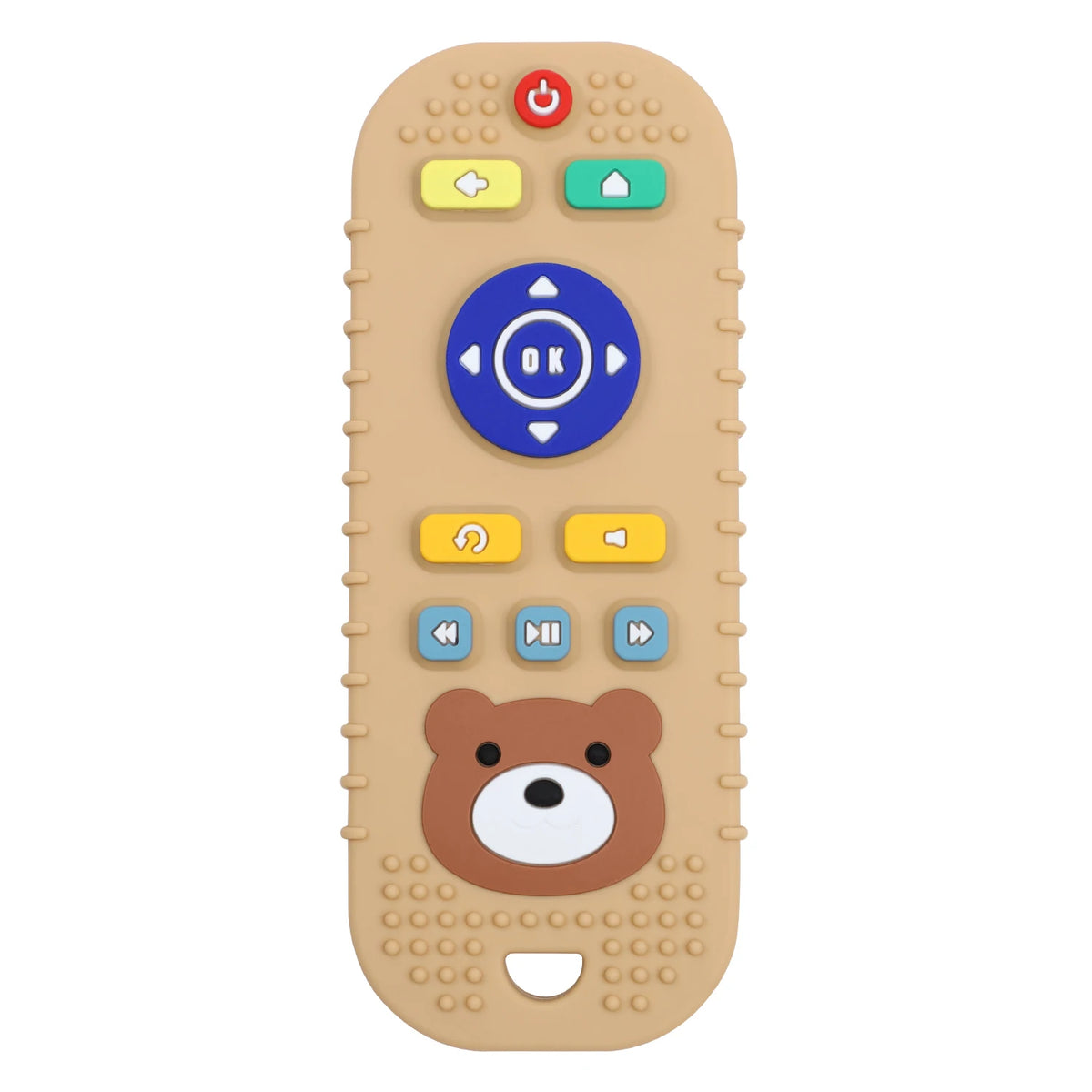Cute Bear Silicone Teether Toy with Remote Control Design