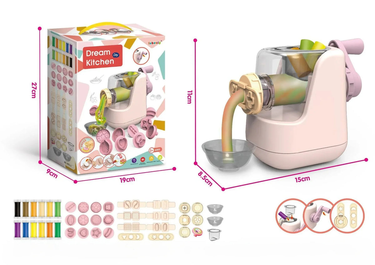 Creative Ice Cream Shop Clay Set with Noodle Maker for Kids