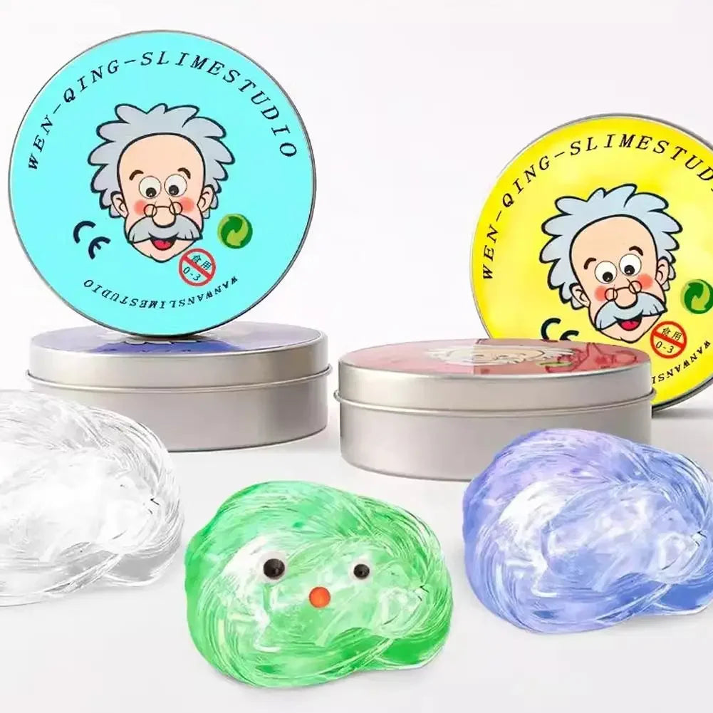 Clear Crystal Liquid Glass Thinking Putty – Stress Relief Fidget Toy