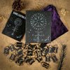 Wooden Rune Stone Set with Guide Book and Velvet Bag