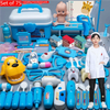 A set of 75 doctor nurse role play toys including medical instruments and figures for children.