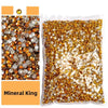 Bag of Mineral King gold and silver resin rhinestones for crafts and DIY projects