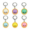 A set of five adorable dumpling stress relief keychains in various pastel colors.