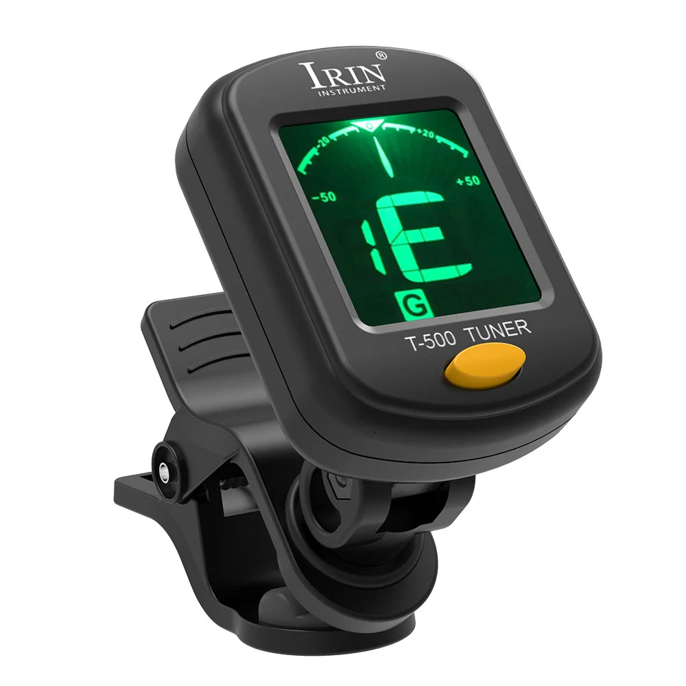 Rotatable Clip-On Tuner with LCD Display for Guitar, Bass, Ukulele & More