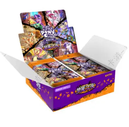 A box of My Little Pony Friendship Cards with a themed pouch and packaging.