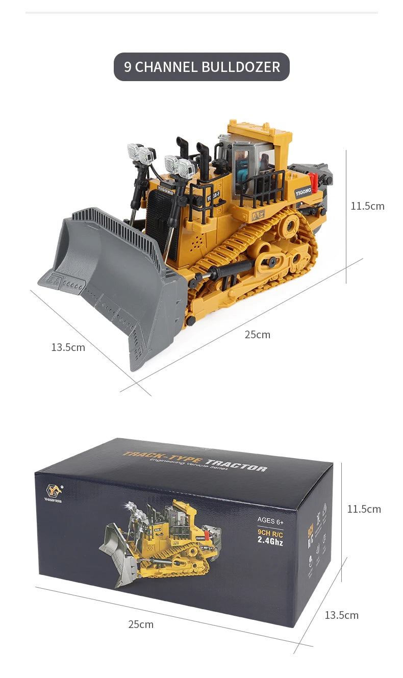 2.4G Remote Control Excavator with Lights and Sound Effects