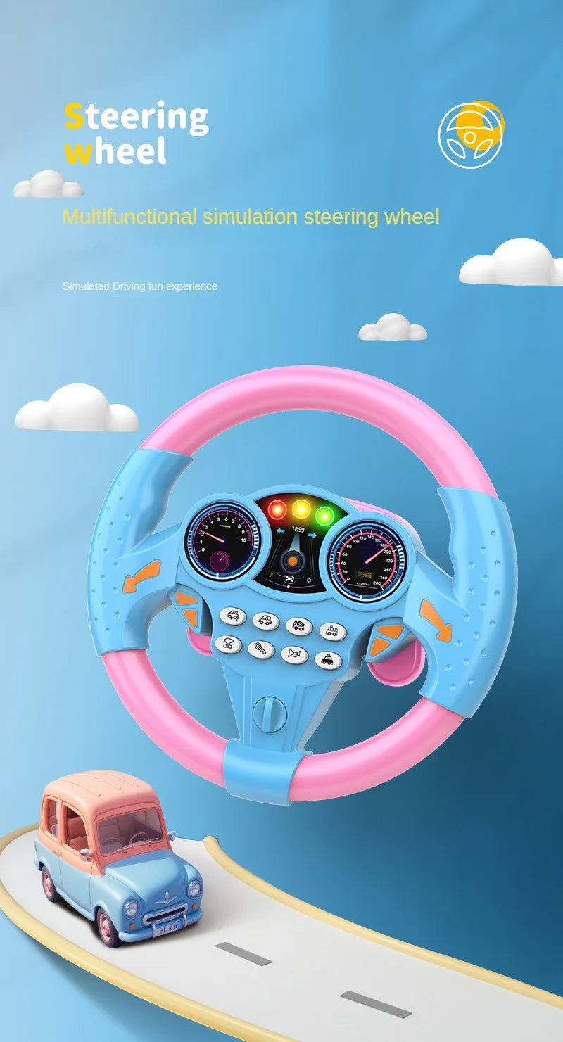 Interactive Steering Wheel Toy with Lights & Sounds for Toddlers