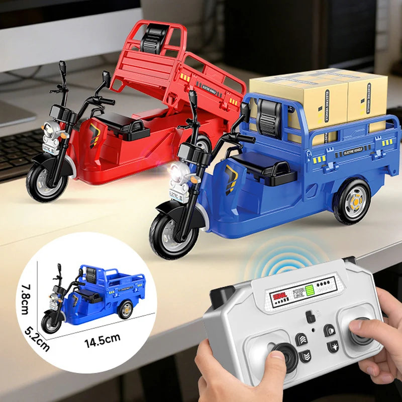 Mini Remote Control Tricycle with Liftable Bed