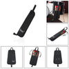 Black drumstick carrier bag with an Oxford clutch and handle shown in various views.