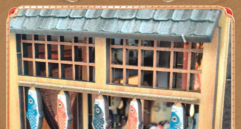 DIY Wooden Miniature Japanese Tavern Model Kit with LED Lighting