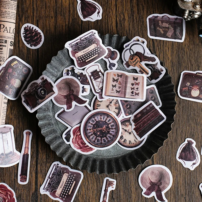 Vintage Alchemy Washi Sticker Pack – 50 Unique Metal-Inspired Designs for DIY Crafts