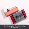 A package of OUMMAA Stone Sculpting Clay and Rock Sculpting Clay in pink and red packaging.