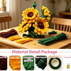 Material detail package showing various green and yellow pipe cleaners for crafting a flower bouquet