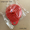Large size red silicone funnel set packaged in clear plastic.