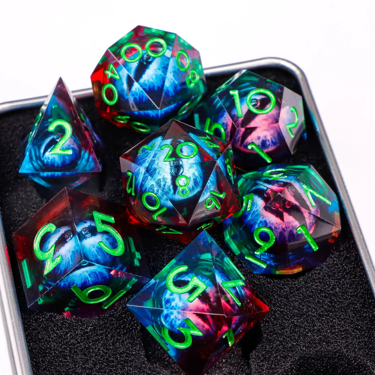 Resin Polyhedral Dice Set for Tabletop Gaming