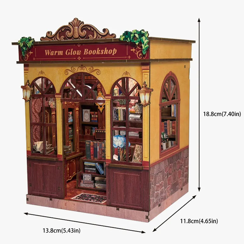 DIY Wooden Miniature House Kit with LED Lighting