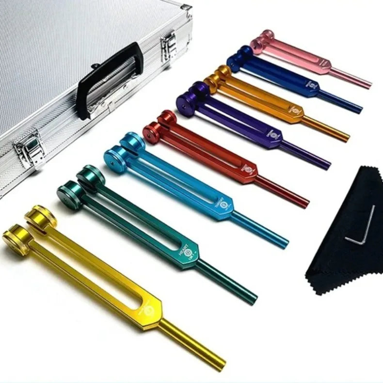 Aluminum Alloy Tuning Fork Set for Chakra Meditation and Sound Healing