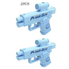 Two pieces of light blue prank gun toy water guns for summer fun