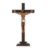 A 336-piece collectible model of Jesus Crucifixion built from brown building blocks.
