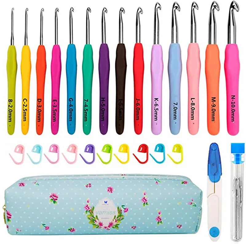 Ergonomic Crochet Hook Set with Storage Case