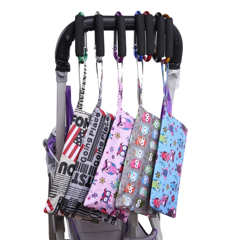 Heavy-Duty Aluminum Carabiner Stroller Hooks for Bags and Purses